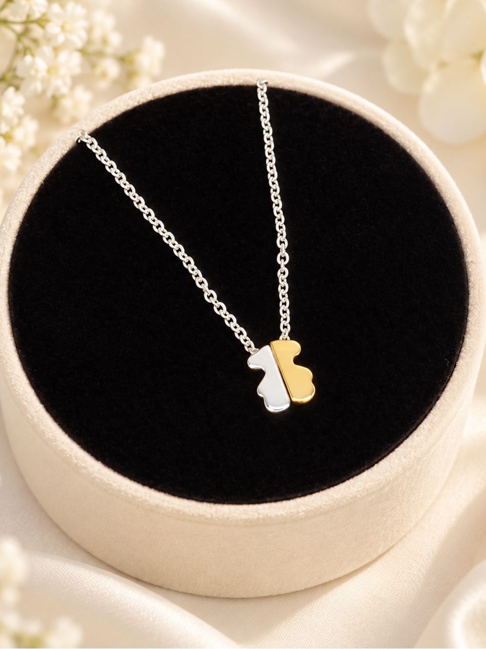 TWO-TONE NECKLACE WITH 1.2CM BEAR MOTIF TOUS 1950